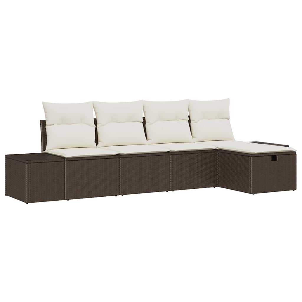 Sofa Set mit Kissen 6 pcs Poly-Rattan