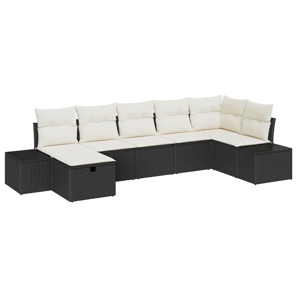 Sofa Set mit Kissen 8 pcs Poly-Rattan
