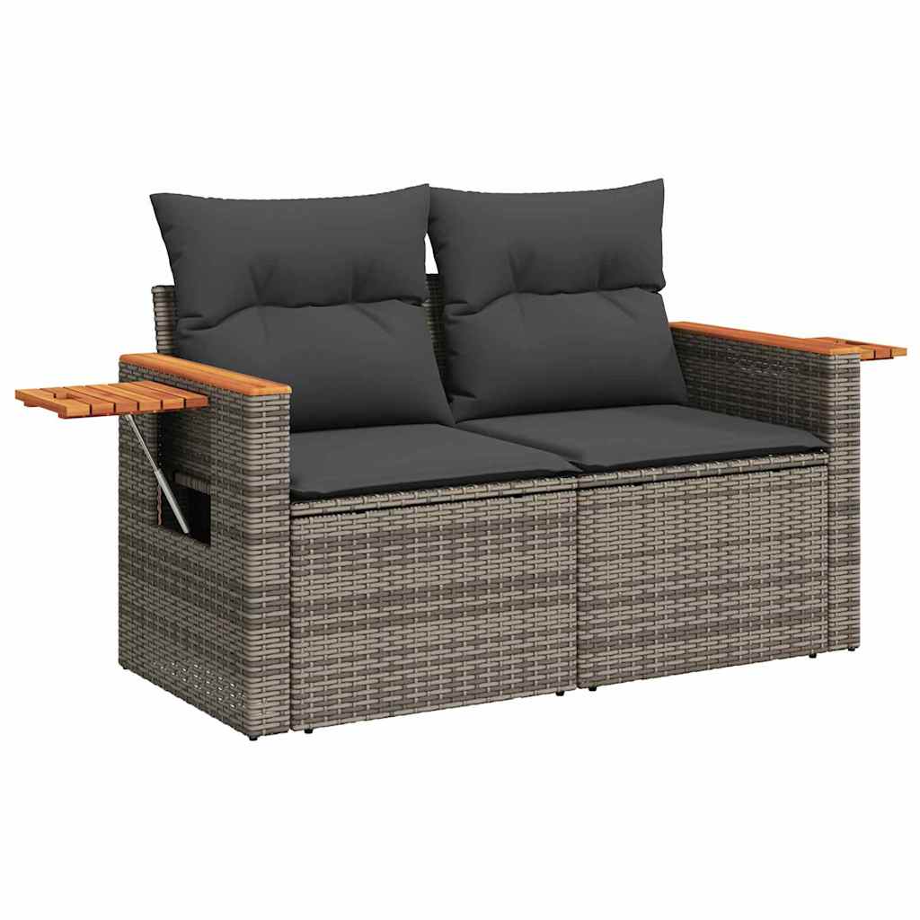 Gartensofa-set mit Kissen 10 pcs Grau