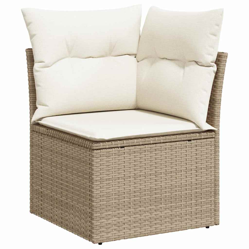 Gartensofa-set mit Kissen 11 pcs Beige und Creme