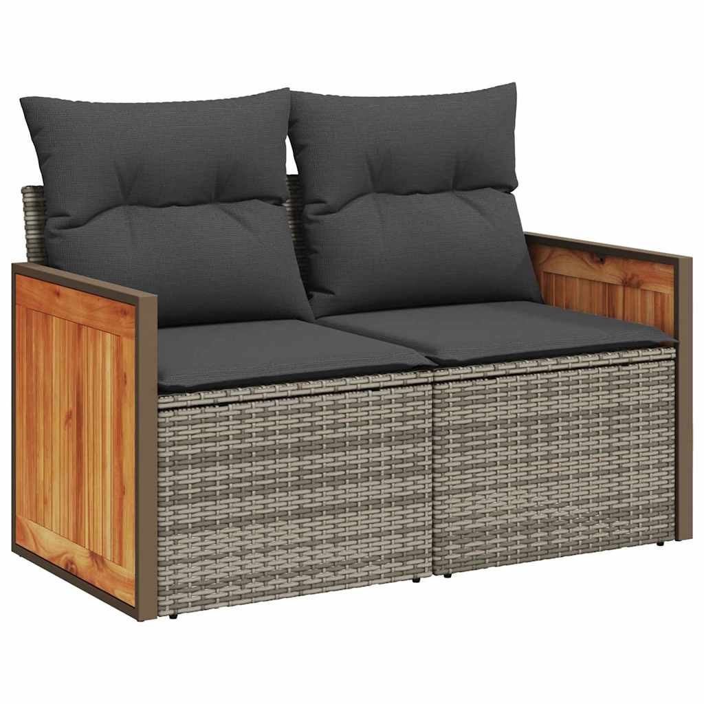 Gartensofa-set mit Kissen 11 pcs Grau