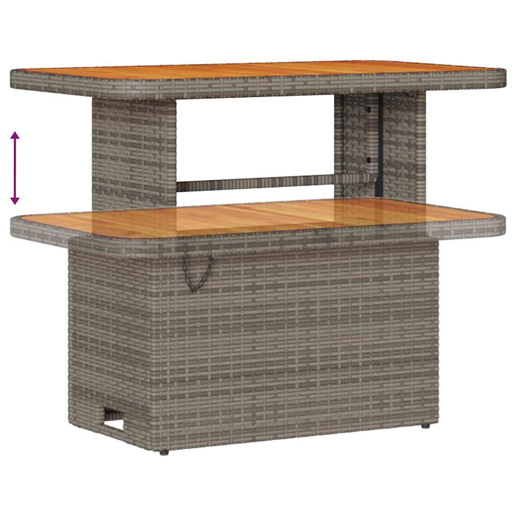 Garten-Sofa-Set mit Kissen mit Speicher 10 pcs Grau