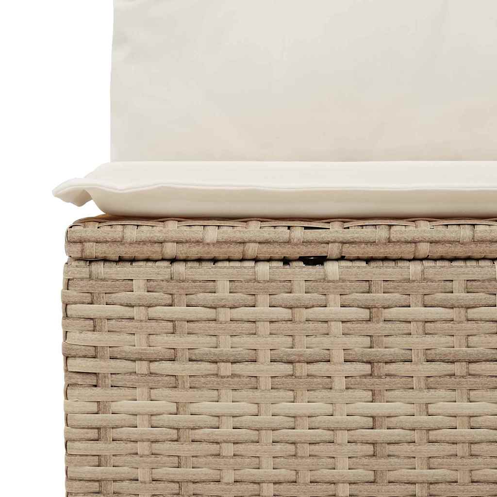 Garten-Sofa-Set mit Kissen mit Speicher 9 pcs Beige und Creme