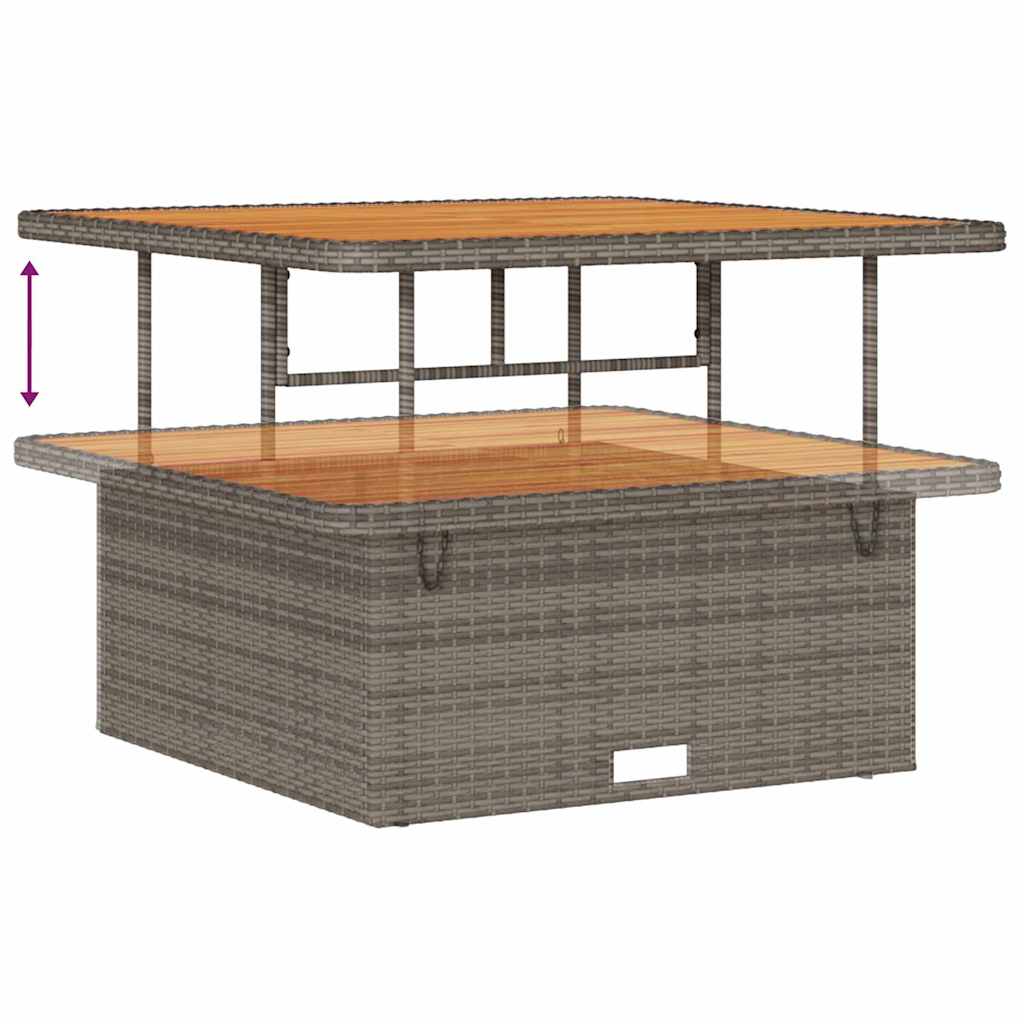 Garten-Sofa-Set mit Kissen mit Speicher mit Kissen 12 pcs Grau