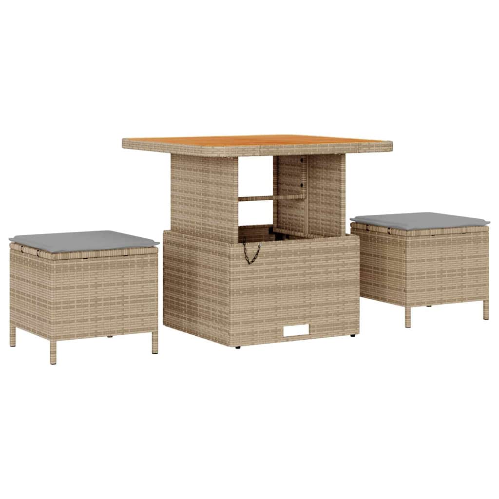 Garten-Sofa-Set mit Kissen 11 pcs Beige und Hellgrau