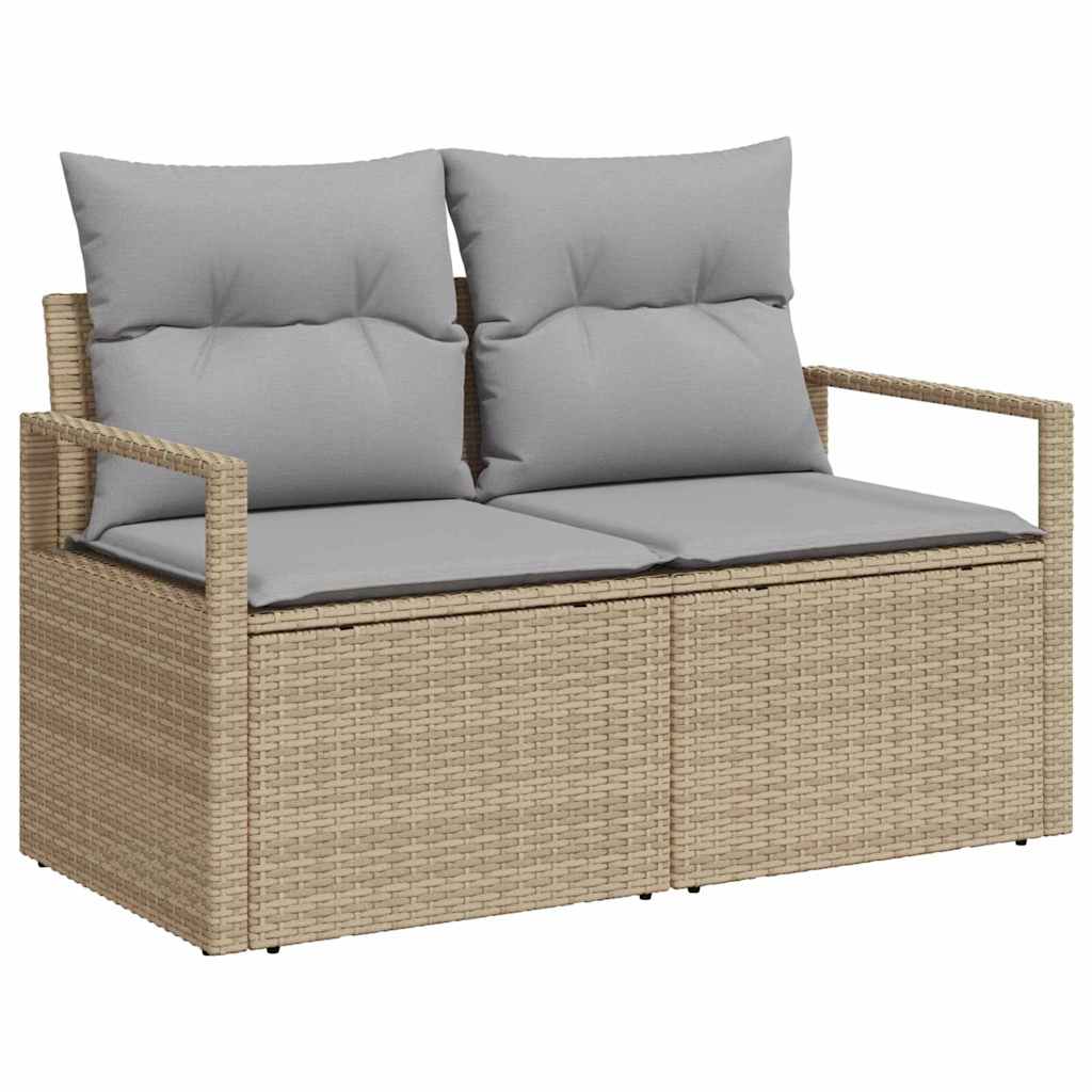 Garten-Sofa-Set mit Kissen 13 pcs Beige und Hellgrau