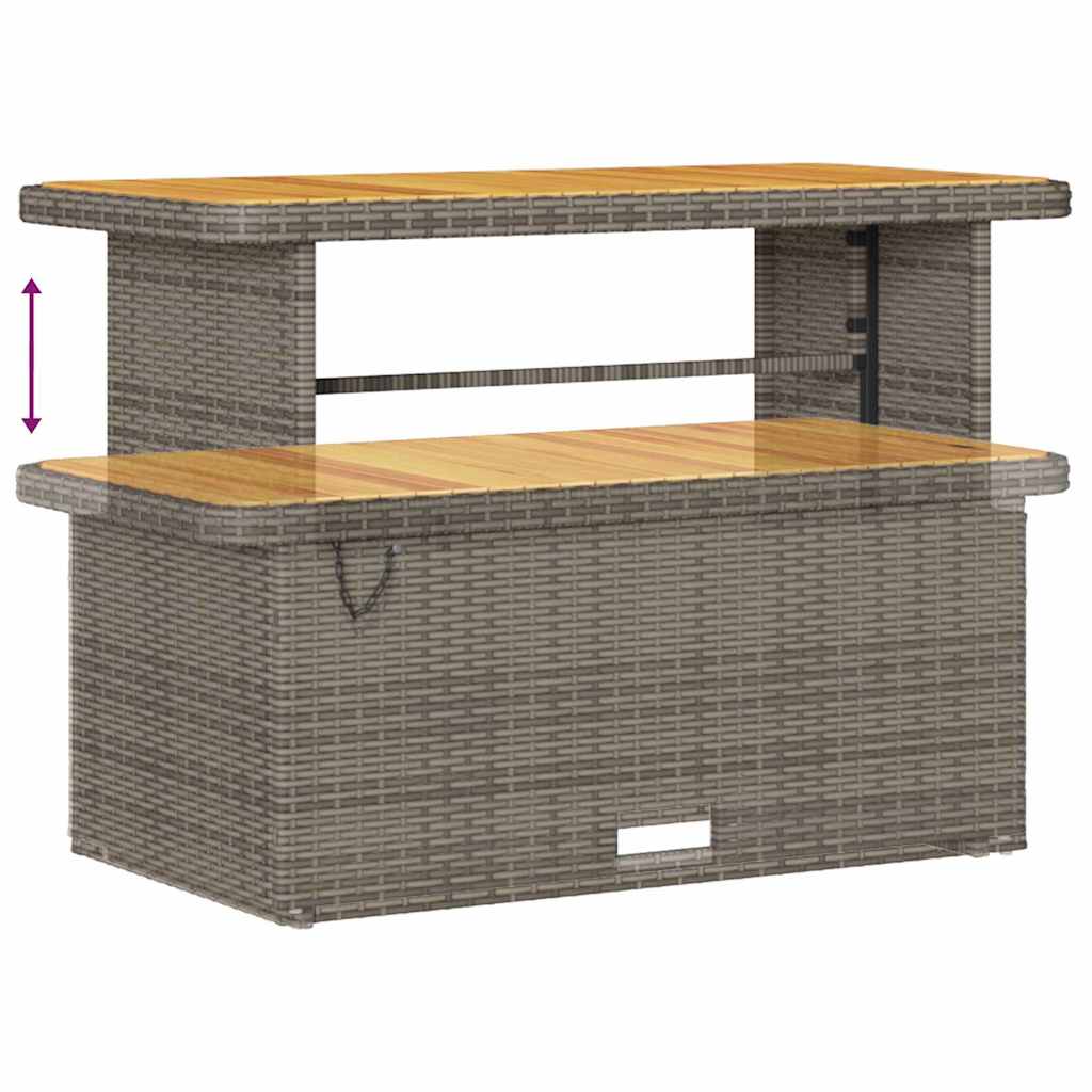 Gartensofa-set mit Kissen mit Speicher 10 pcs Grau Poly Rattan