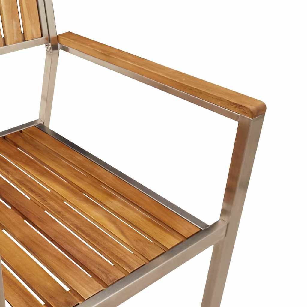 Outdoortisch-Set 3 pcs Braun Massivholz Akazie