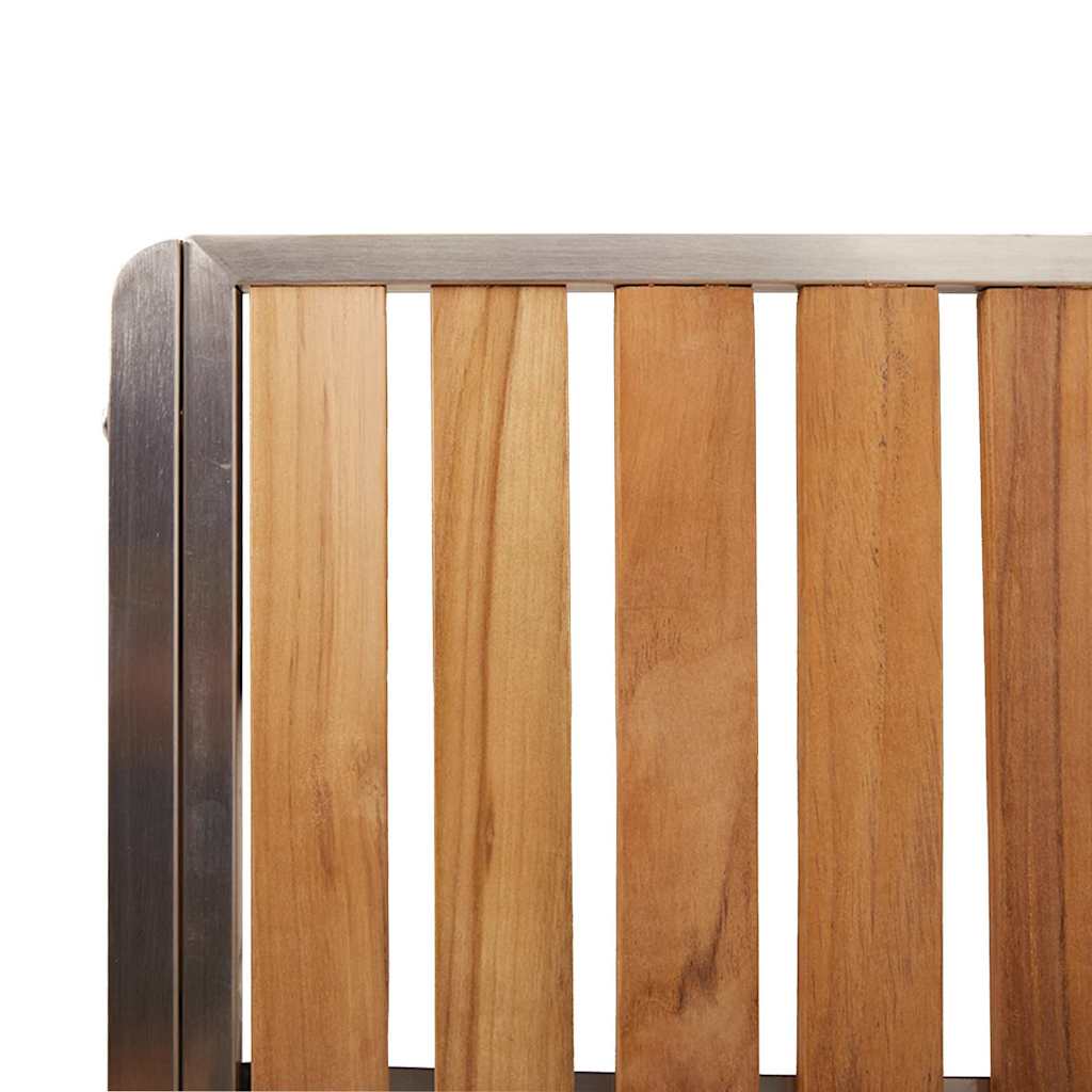 Outdoortisch-Set 3 pcs Braun Massivholz Teak