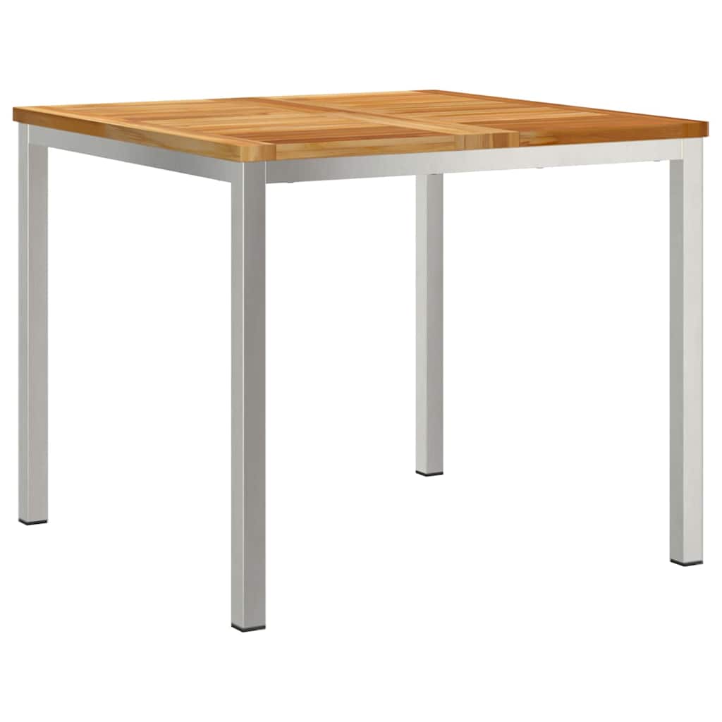 Outdoortisch-Set 3 pcs Braun Massivholz Teak