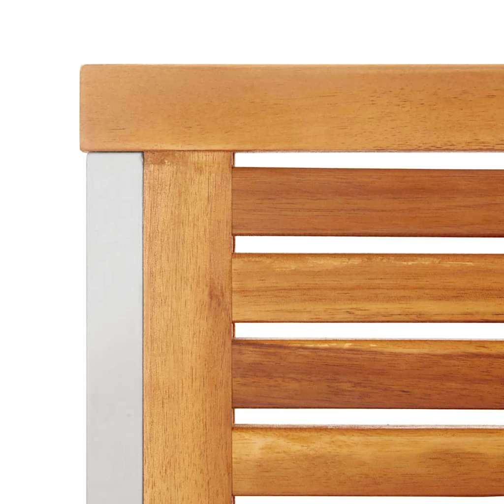 Sonnenliege 3 pcs Braun Massivholz Akazie