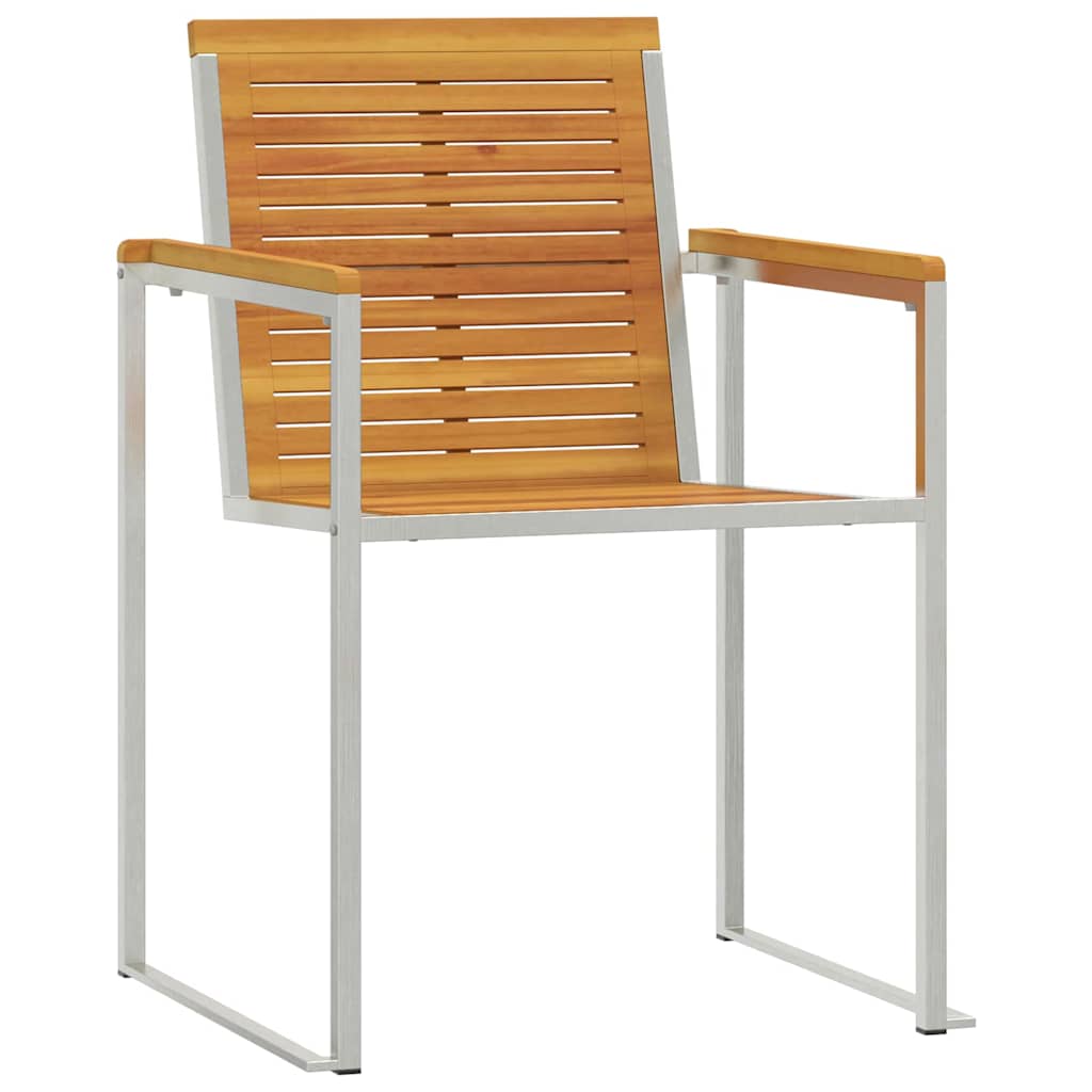 Sonnenliege 3 pcs Braun Massivholz Akazie
