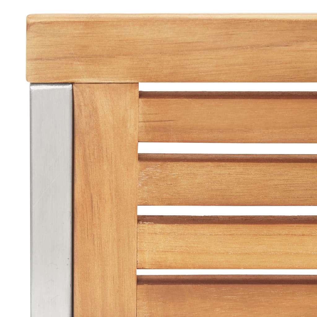 Sonnenliege 3 pcs Braun Massivholz Teak