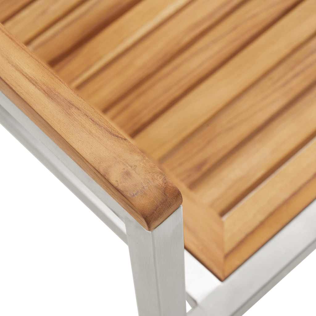 Sonnenliege 3 pcs Braun Massivholz Teak