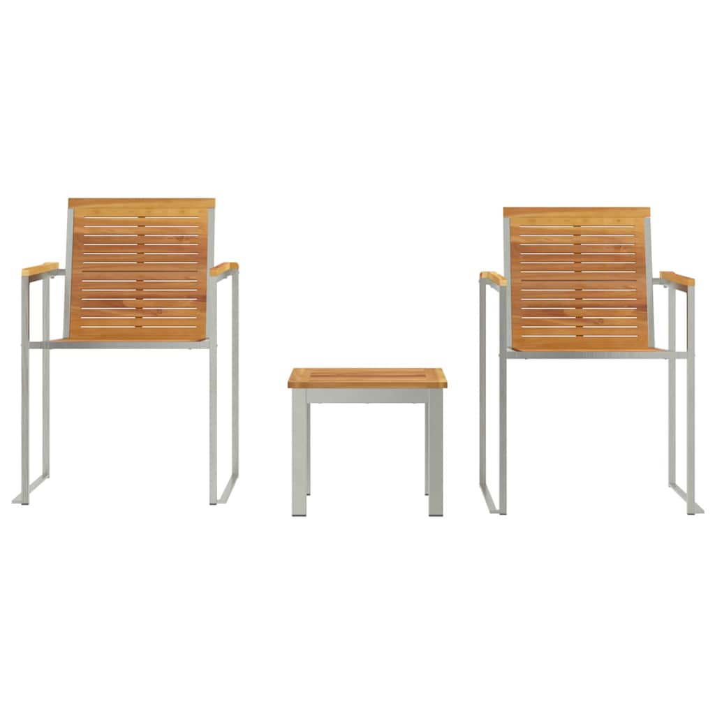 Sonnenliege 3 pcs Braun Massivholz Teak