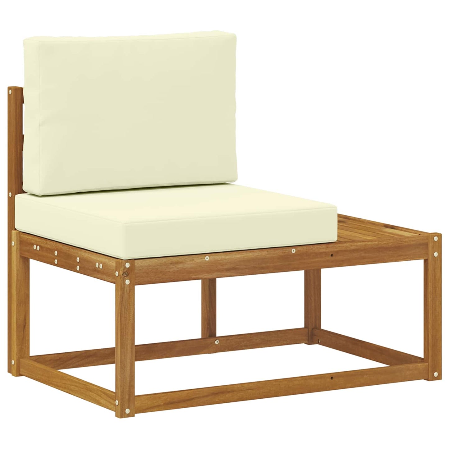 Outdoor-Sofagarnitur mit Kissen 6 Stück Natur und Creme