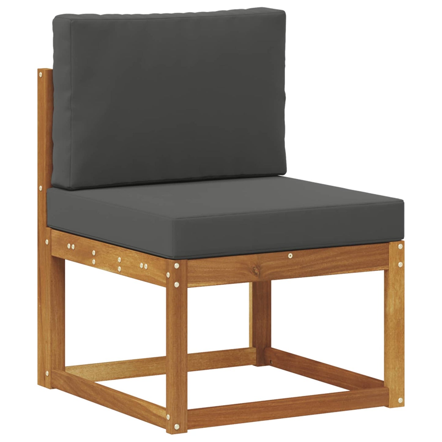 Outdoor-Sofagarnitur mit Kissen 6 Stück Natur und Anthrazit
