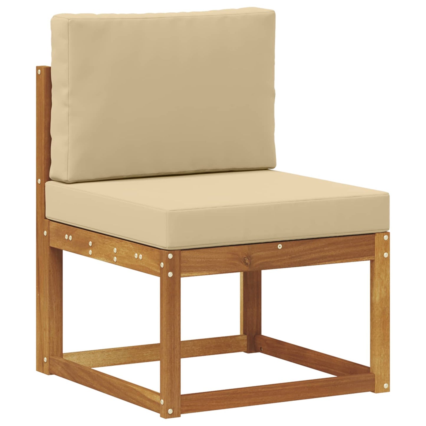 Outdoor-Sofagarnitur mit Kissen 6 Stück Natur und Beige