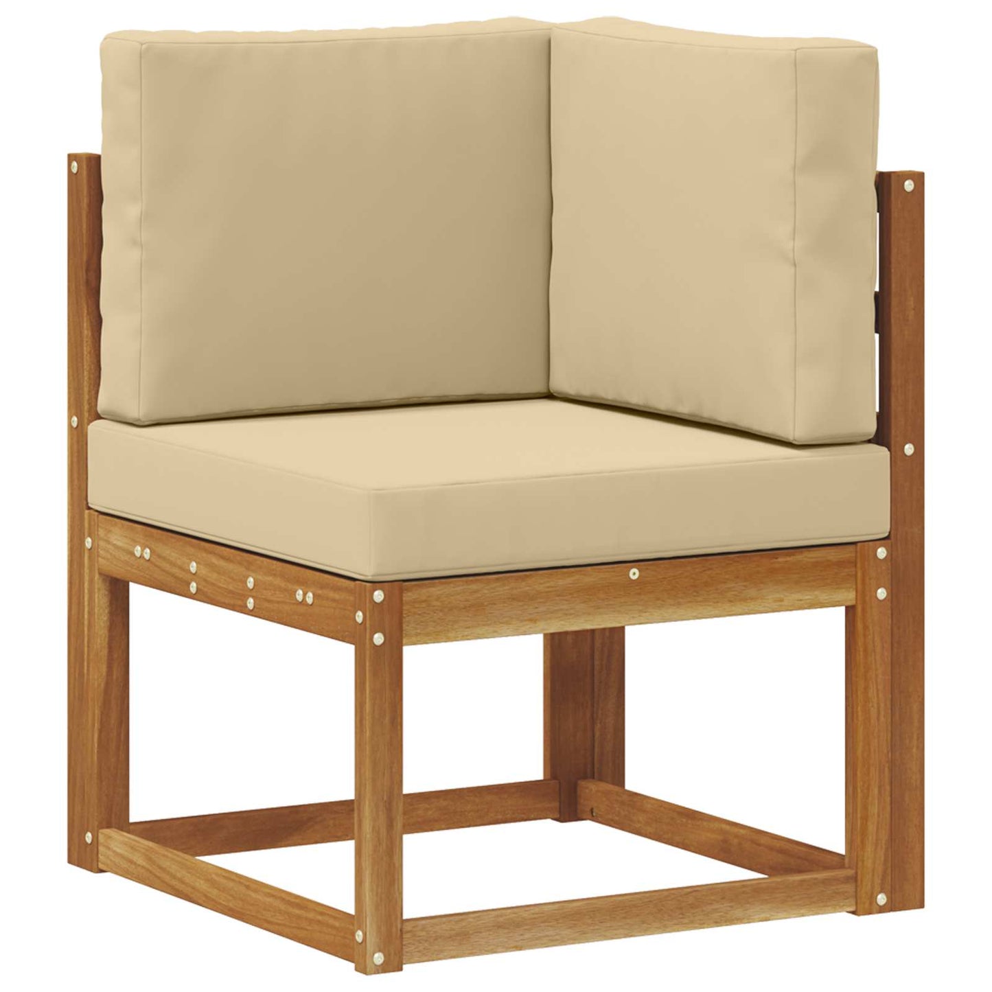 Outdoor-Sofagarnitur mit Kissen 6 Stück Natur und Beige