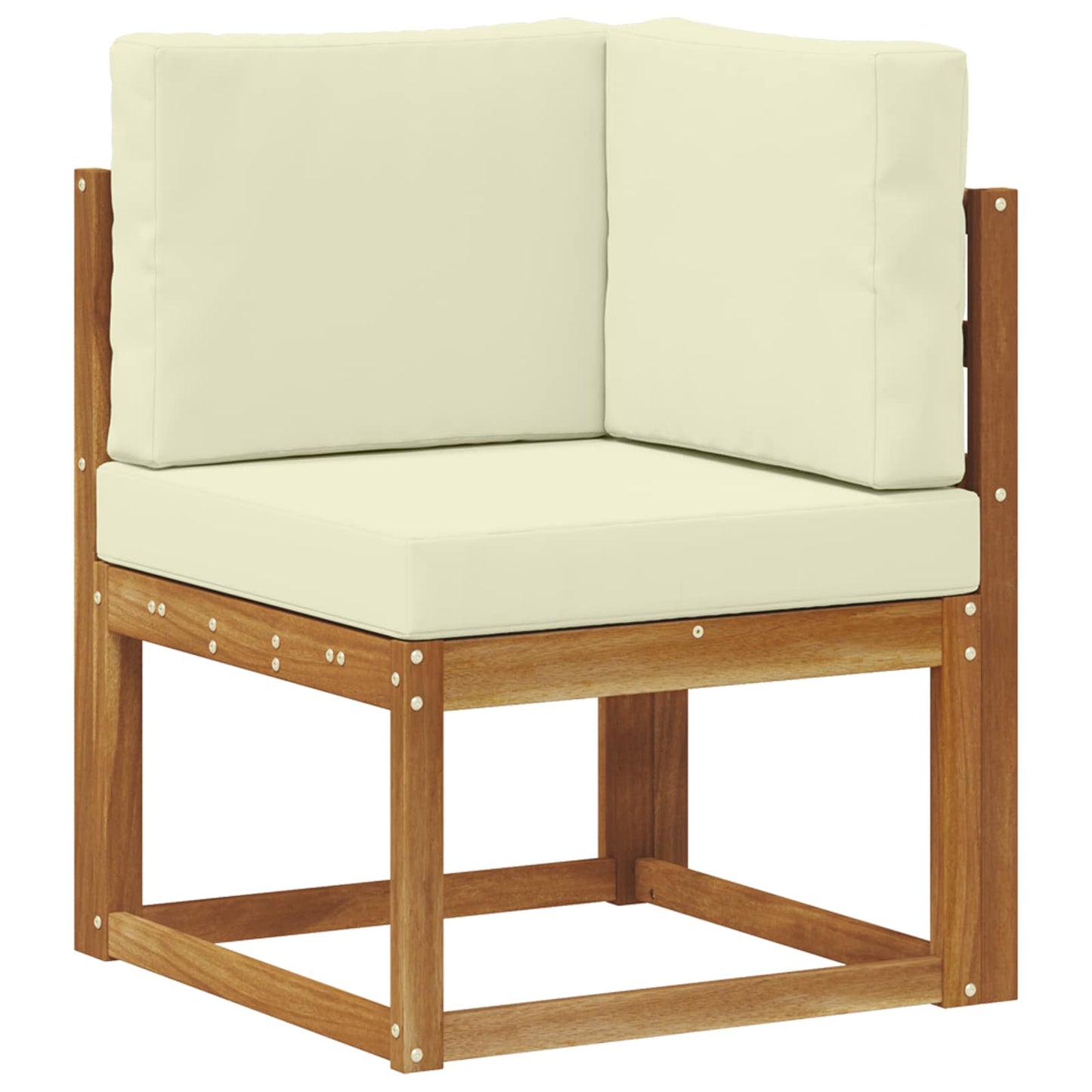 Outdoor-Sofagarnitur mit Kissen 7 Stück Natur und Creme
