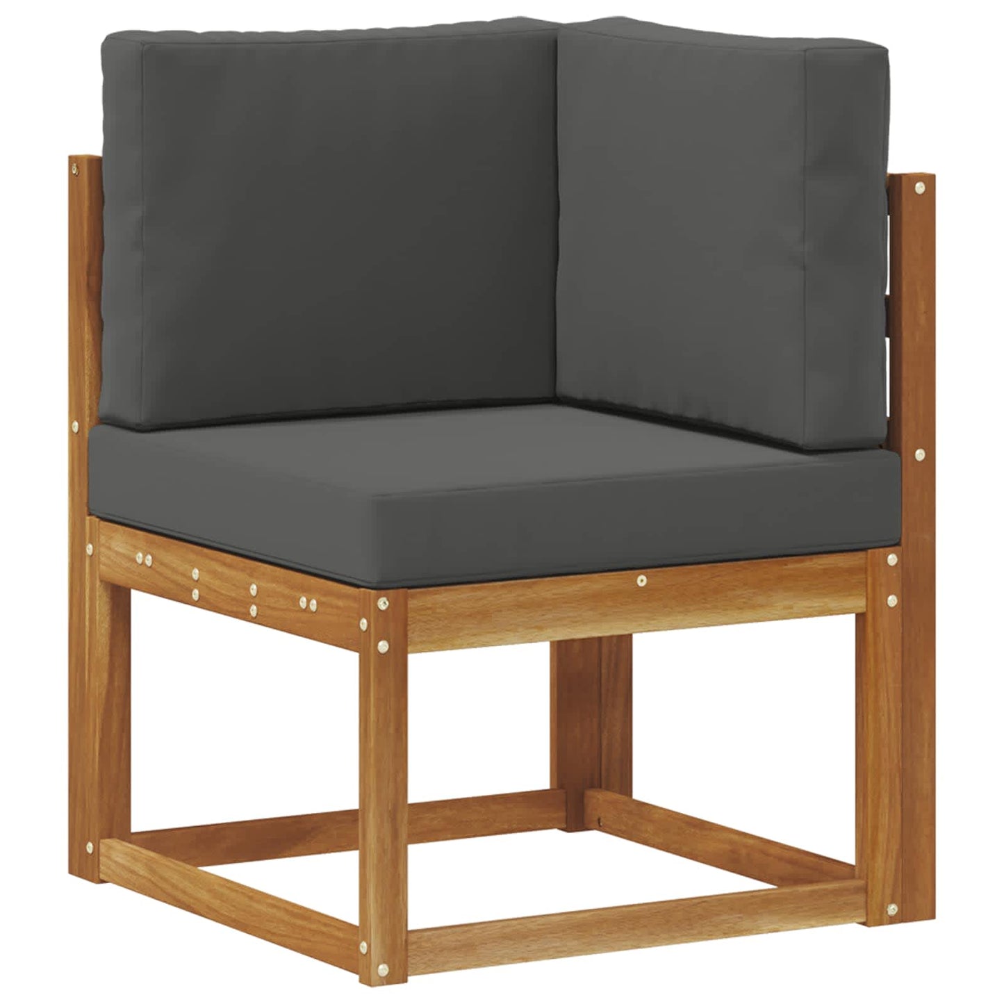 Outdoor-Sofagarnitur mit Kissen 7 Stück Natur und Anthrazit