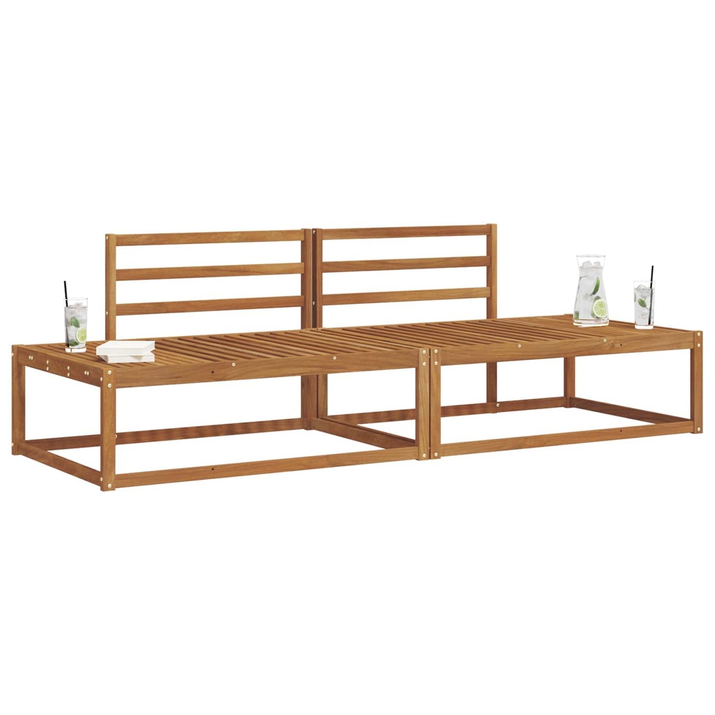 Outdoor-Sofagarnitur Natur Massivholz Akazie