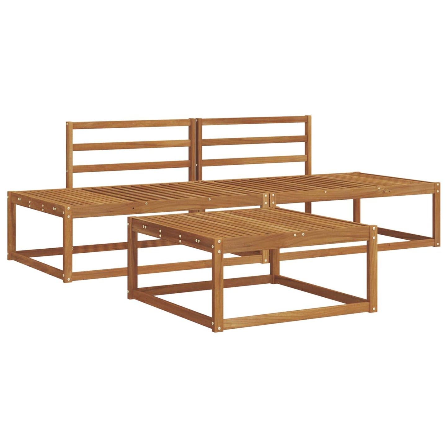 Outdoor-Sofagarnitur Natur Massivholz Akazie