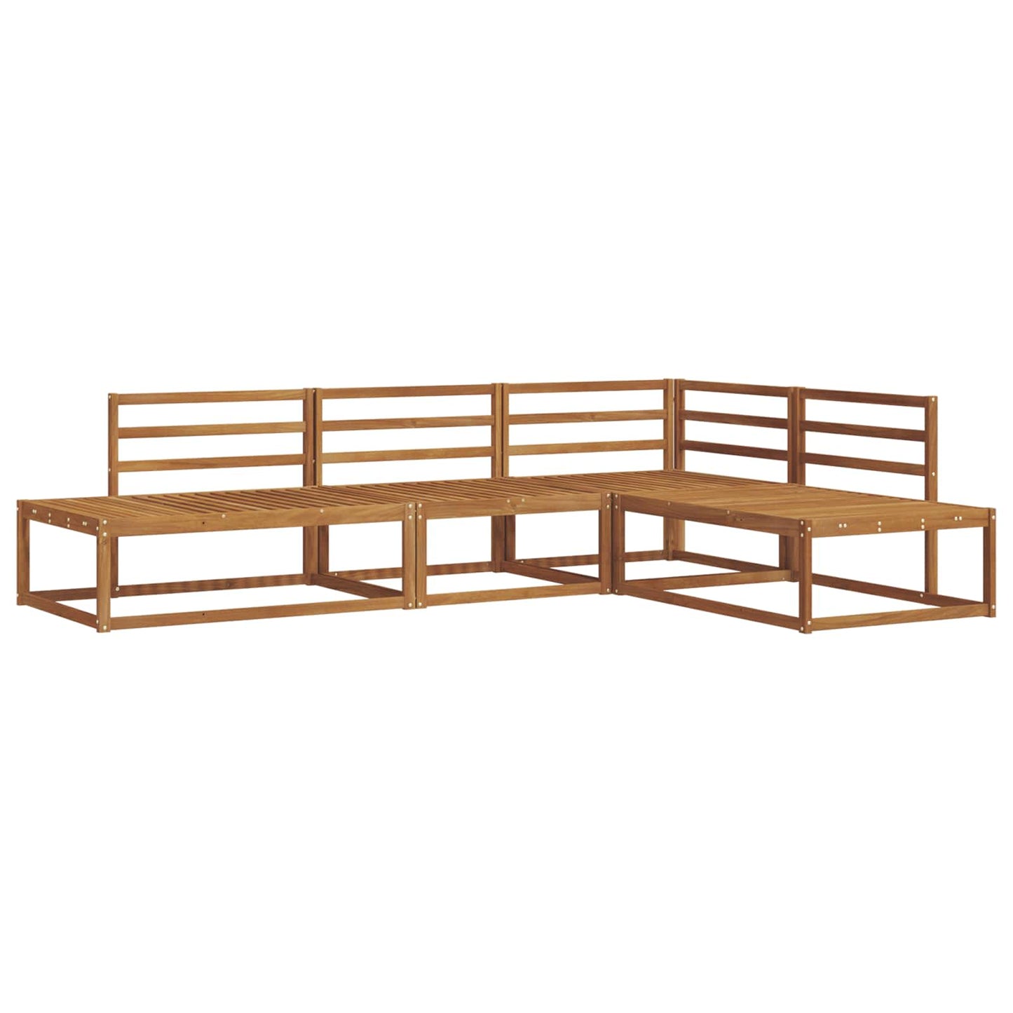 Outdoor-Sofagarnitur Natur Massivholz Akazie