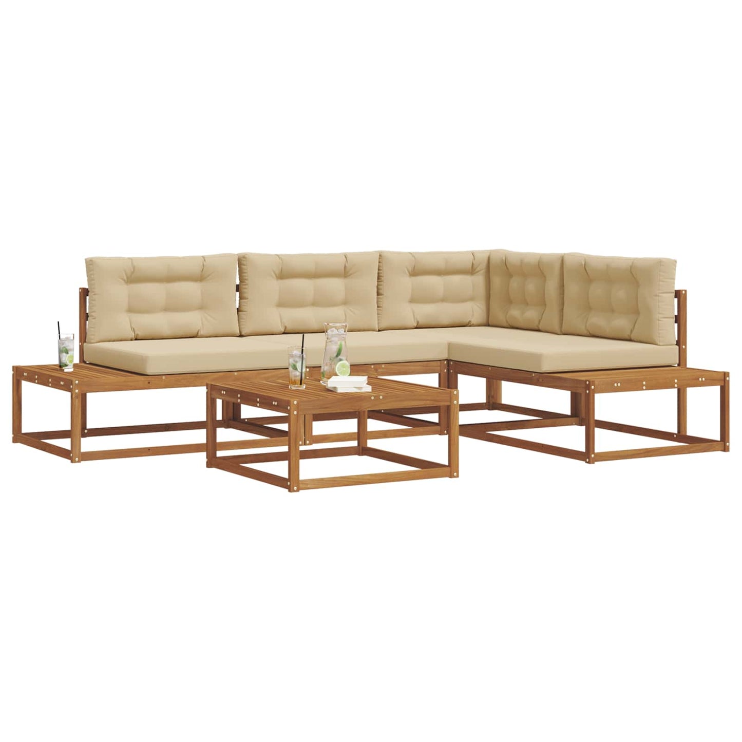Outdoor-Sofagarnitur Natur und Beige