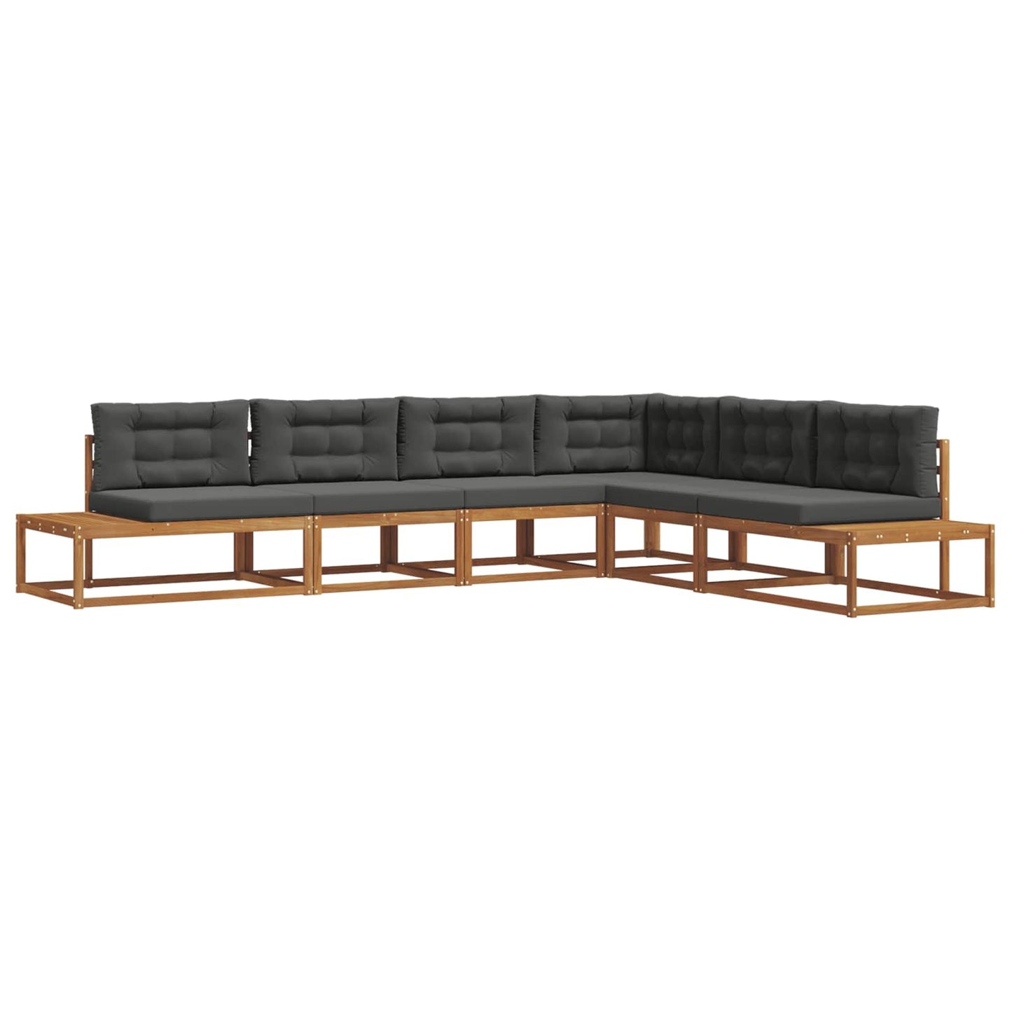 Outdoor-Sofagarnitur Natur und Anthrazit
