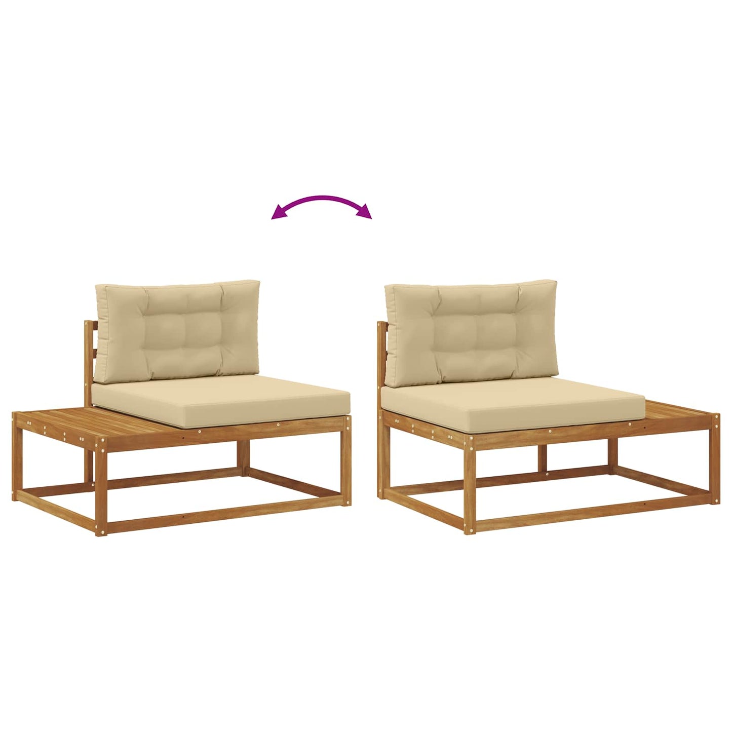 Outdoor-Sofagarnitur Natur und Beige