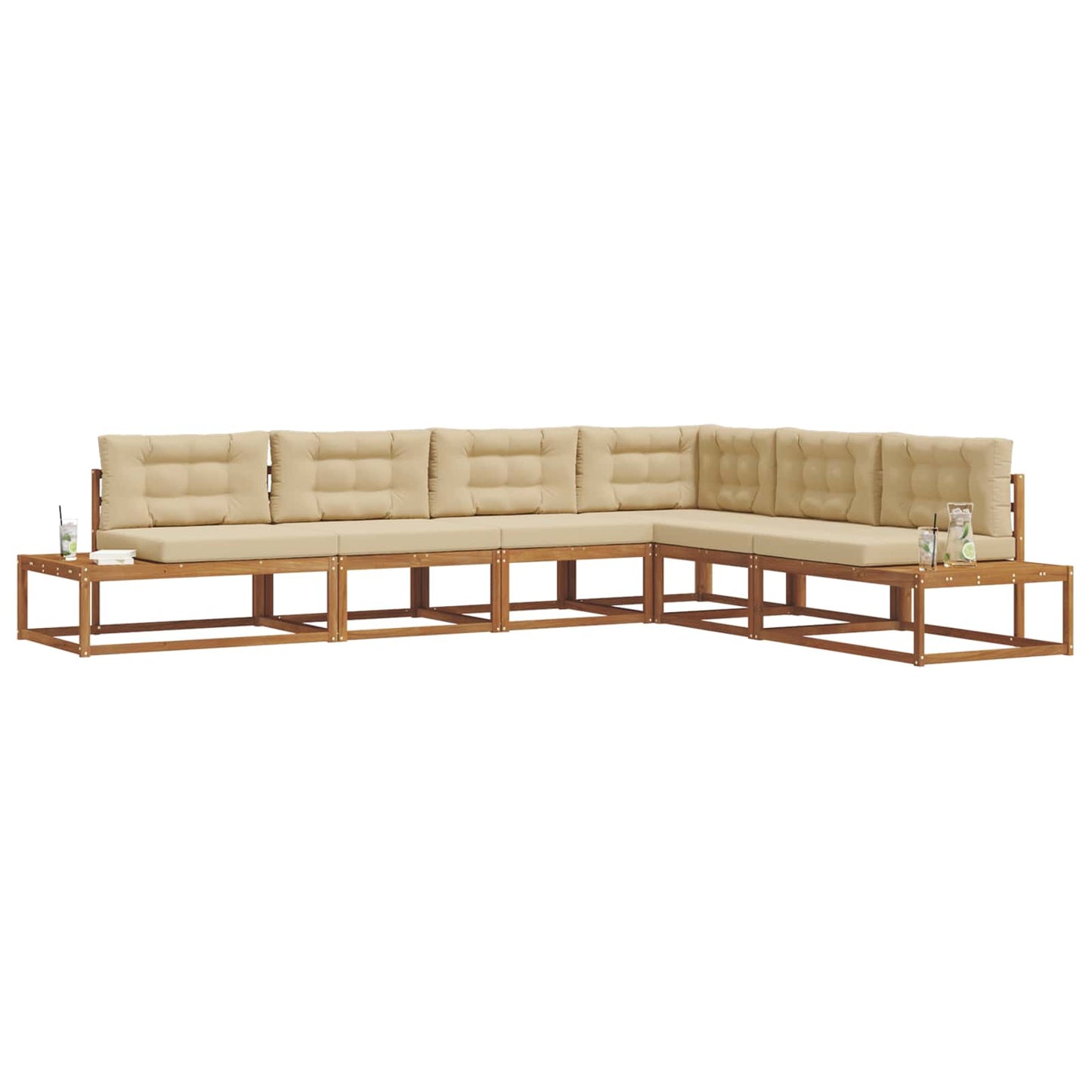 Outdoor-Sofagarnitur Natur und Beige