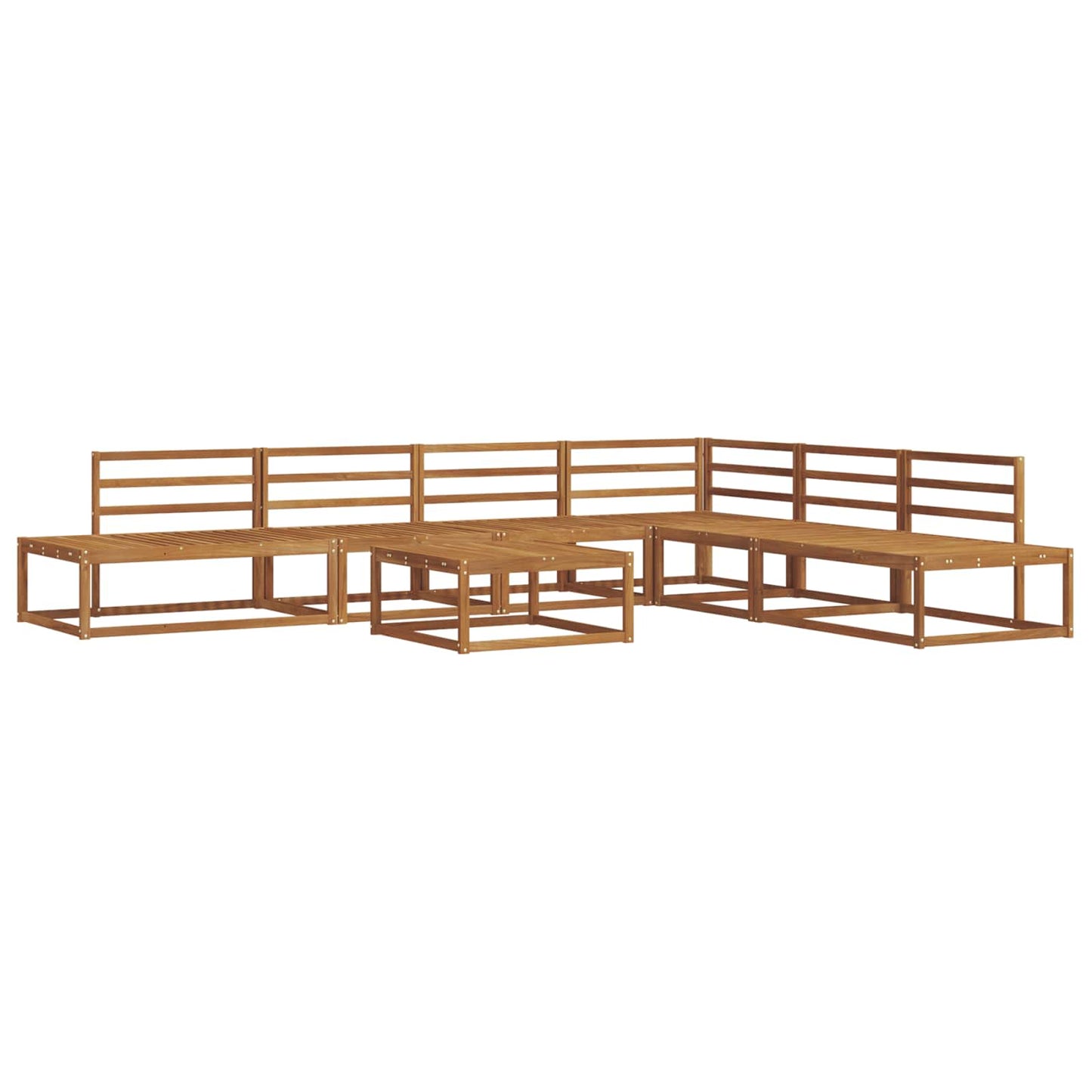 Outdoor-Sofagarnitur Natur Massivholz Akazie