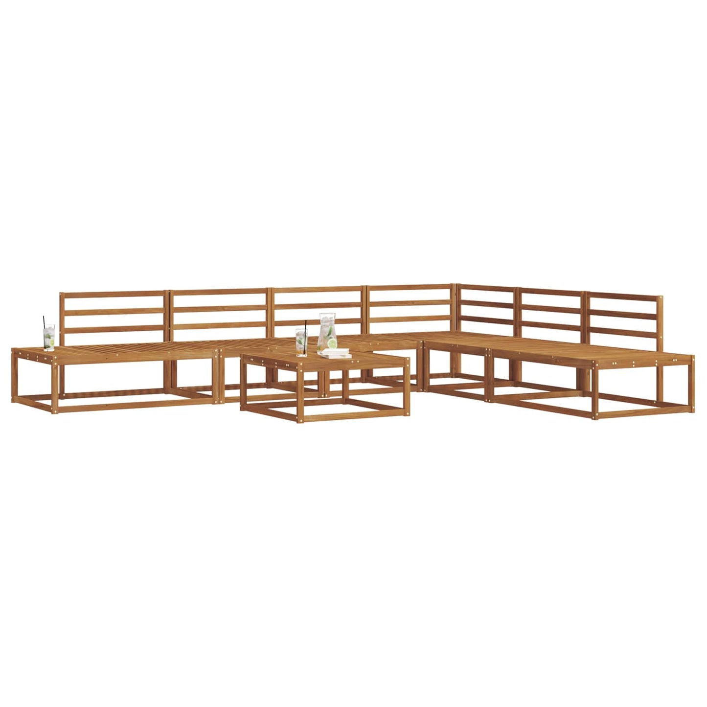 Outdoor-Sofagarnitur Natur Massivholz Akazie