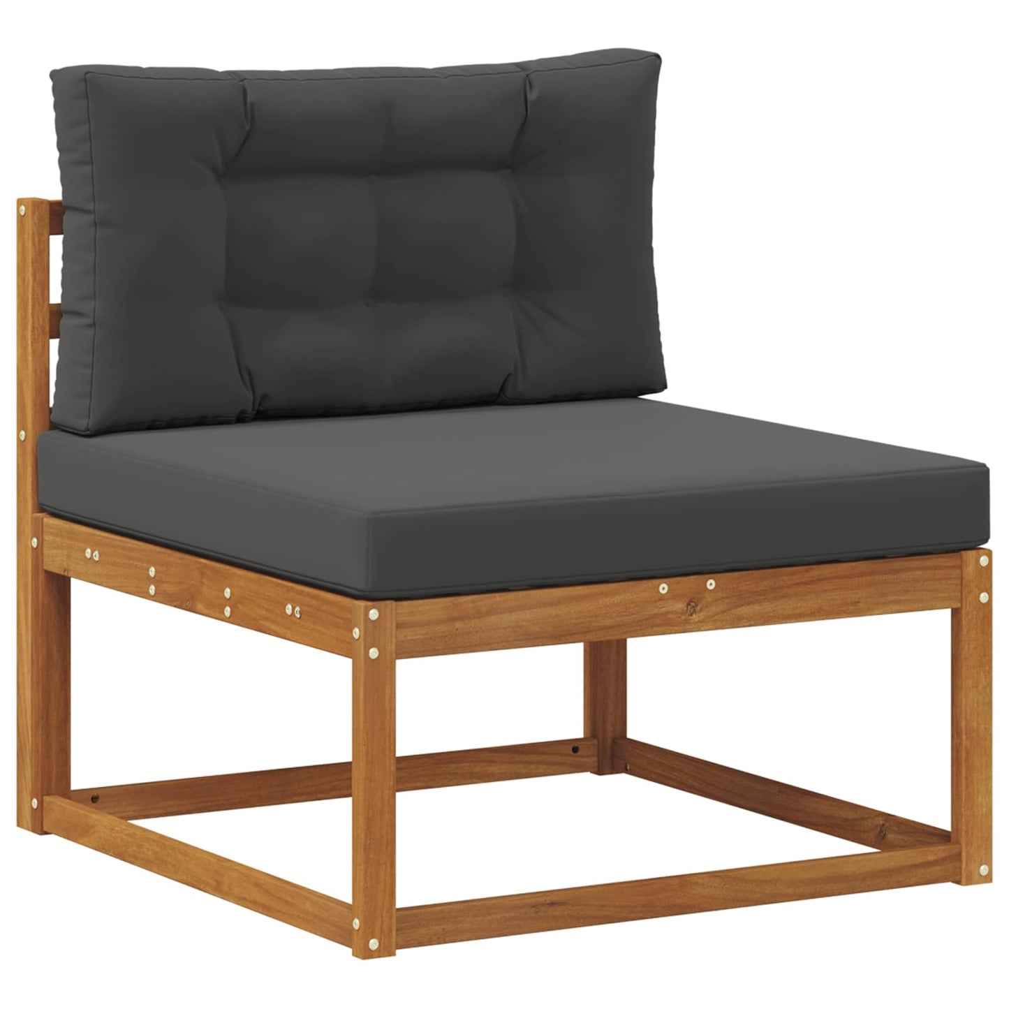 Outdoor-Sofagarnitur Natur und Anthrazit
