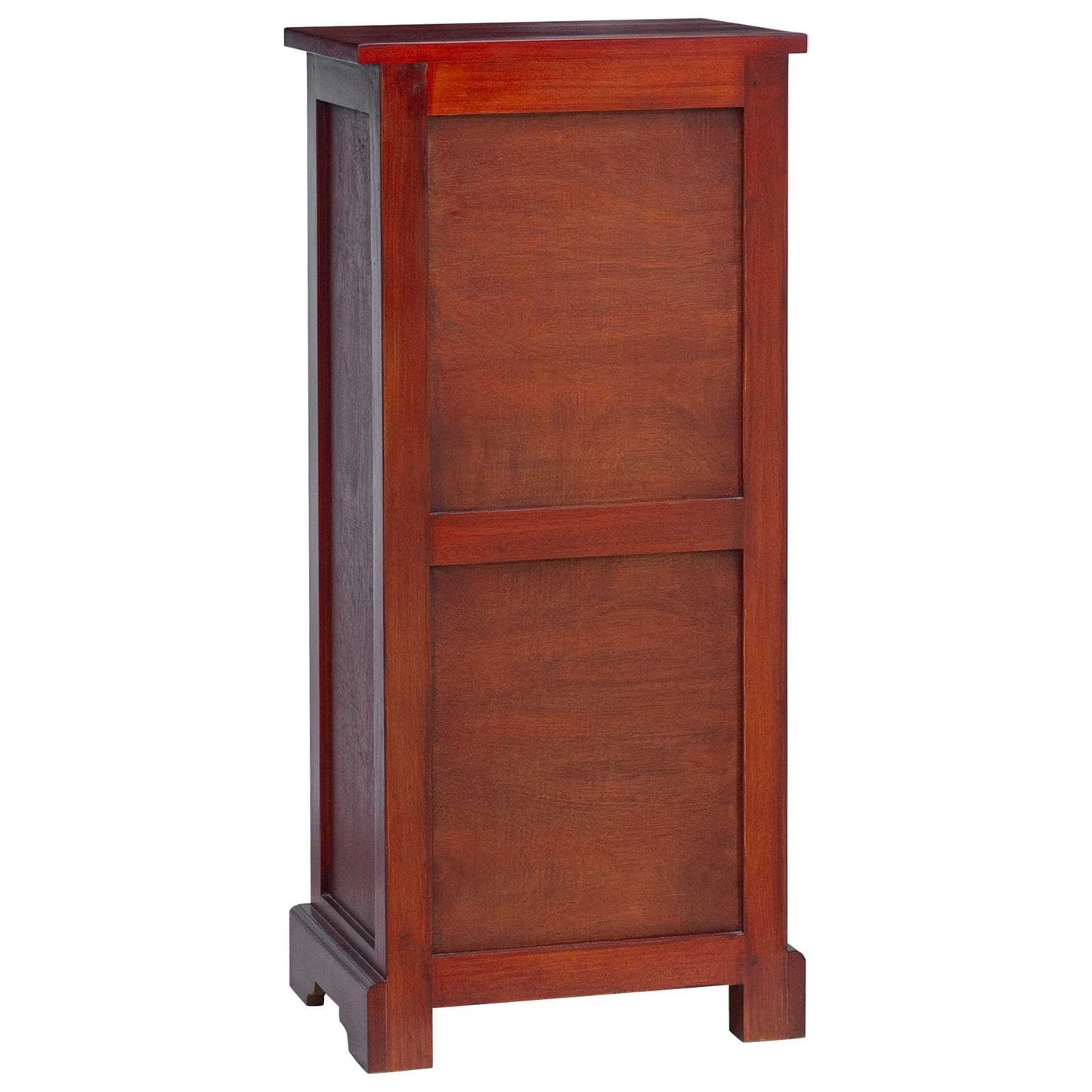 Kommode Braun 45 x 35 x 100,5 cm Massives Mahagoni Holz