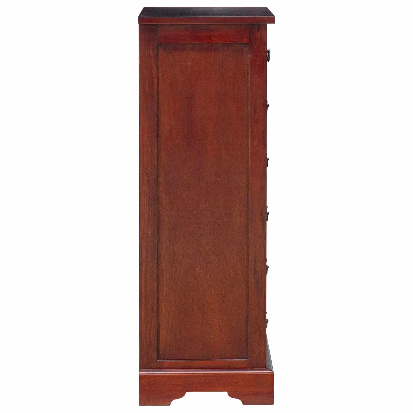 Kommode Braun 45 x 35 x 100,5 cm Massives Mahagoni Holz
