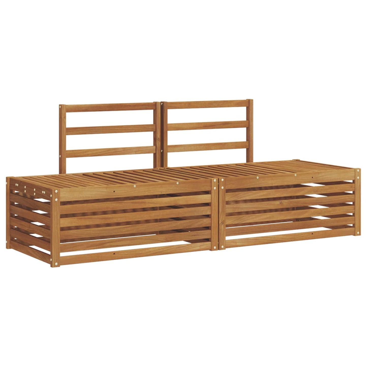 Outdoor-Sofagarnitur 2 Stück Natur 182,5 x 63 x 73 cm