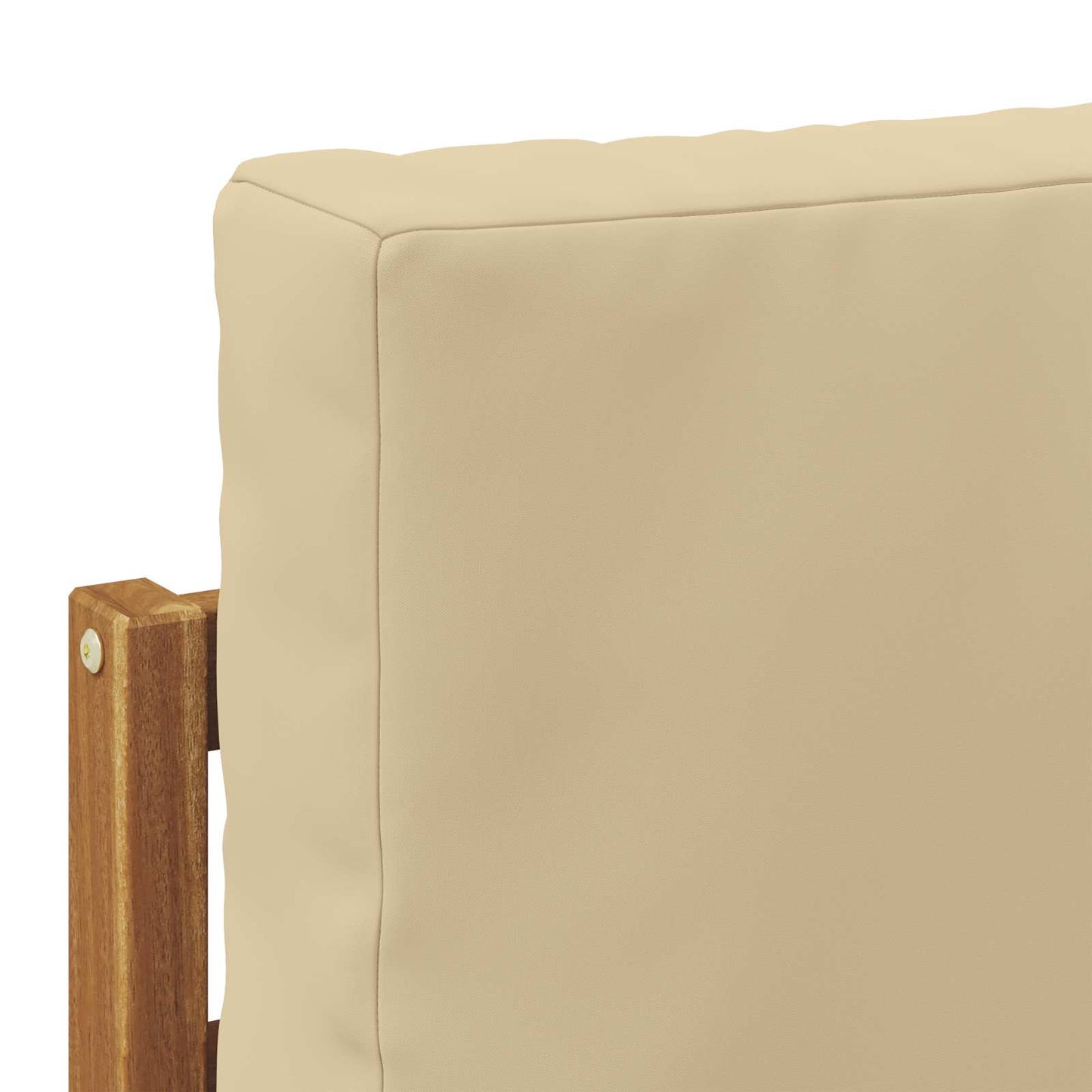 Outdoor-Sofagarnitur mit Kissen Natur und Beige 59 x 59 x 37 cm