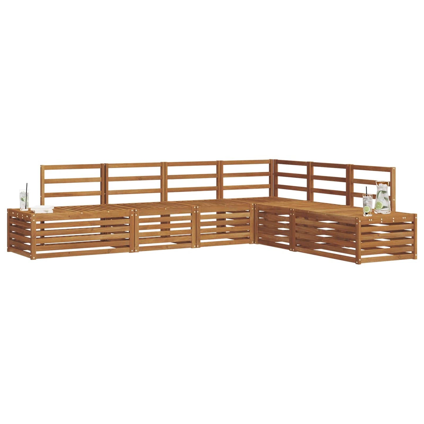 Outdoor-Sofagarnitur Natur 273 x 213,5 x 73 cm