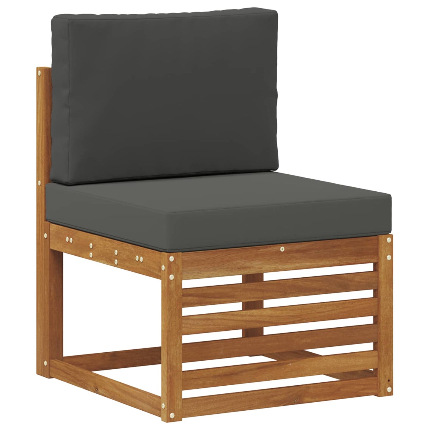 Outdoor-Sofagarnitur Natur und Anthrazit 273 x 213,5 x 73 cm