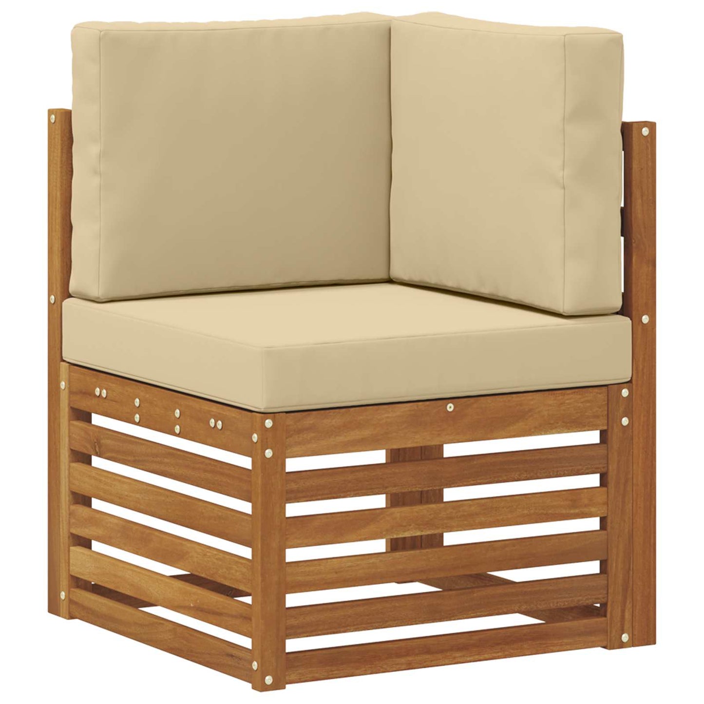 Outdoor-Sofagarnitur Natur und Beige 273 x 213,5 x 73 cm
