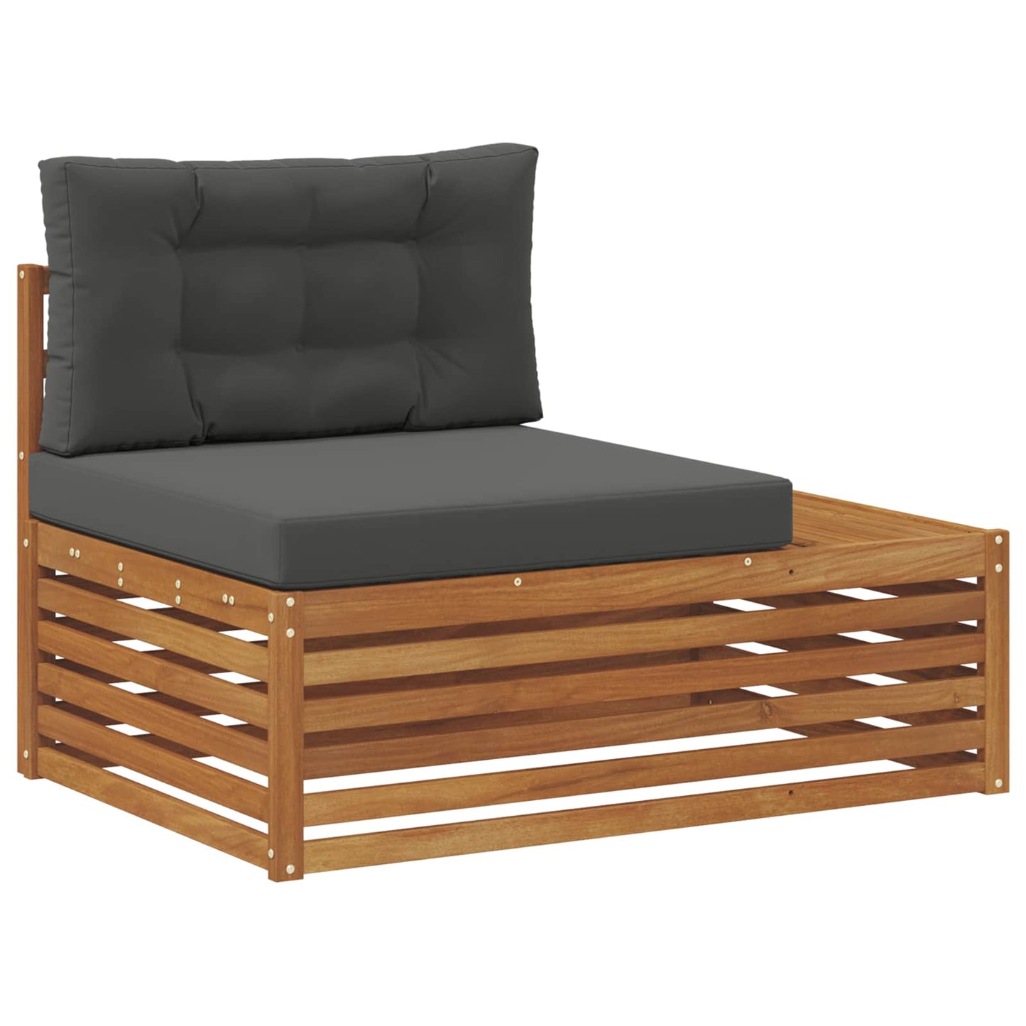 Outdoor-Sofagarnitur mit Kissen 4 Stück Natur und Anthrazit