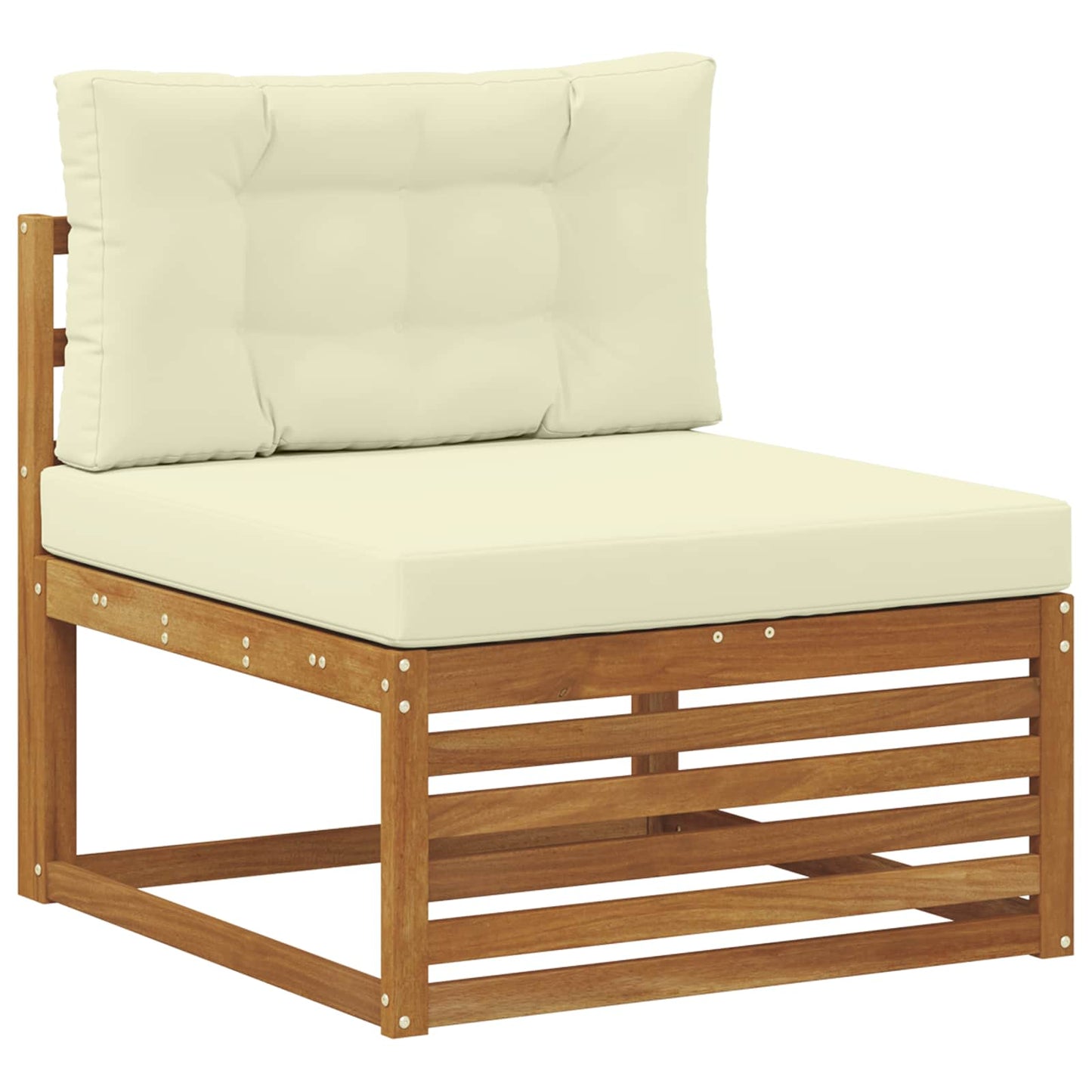 Outdoor-Sofagarnitur mit Kissen 6 Stück Natur und Creme