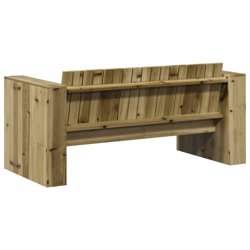 Garten-Sofa Grün 134 x 60 x 62 cm Massives Kiefernholz
