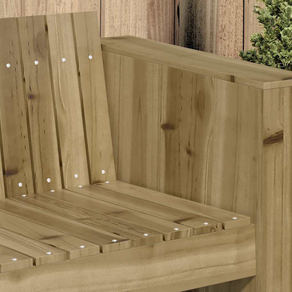 Garten-Sofa Braun 185,5 x 60 x 62 cm Massives Kiefernholz