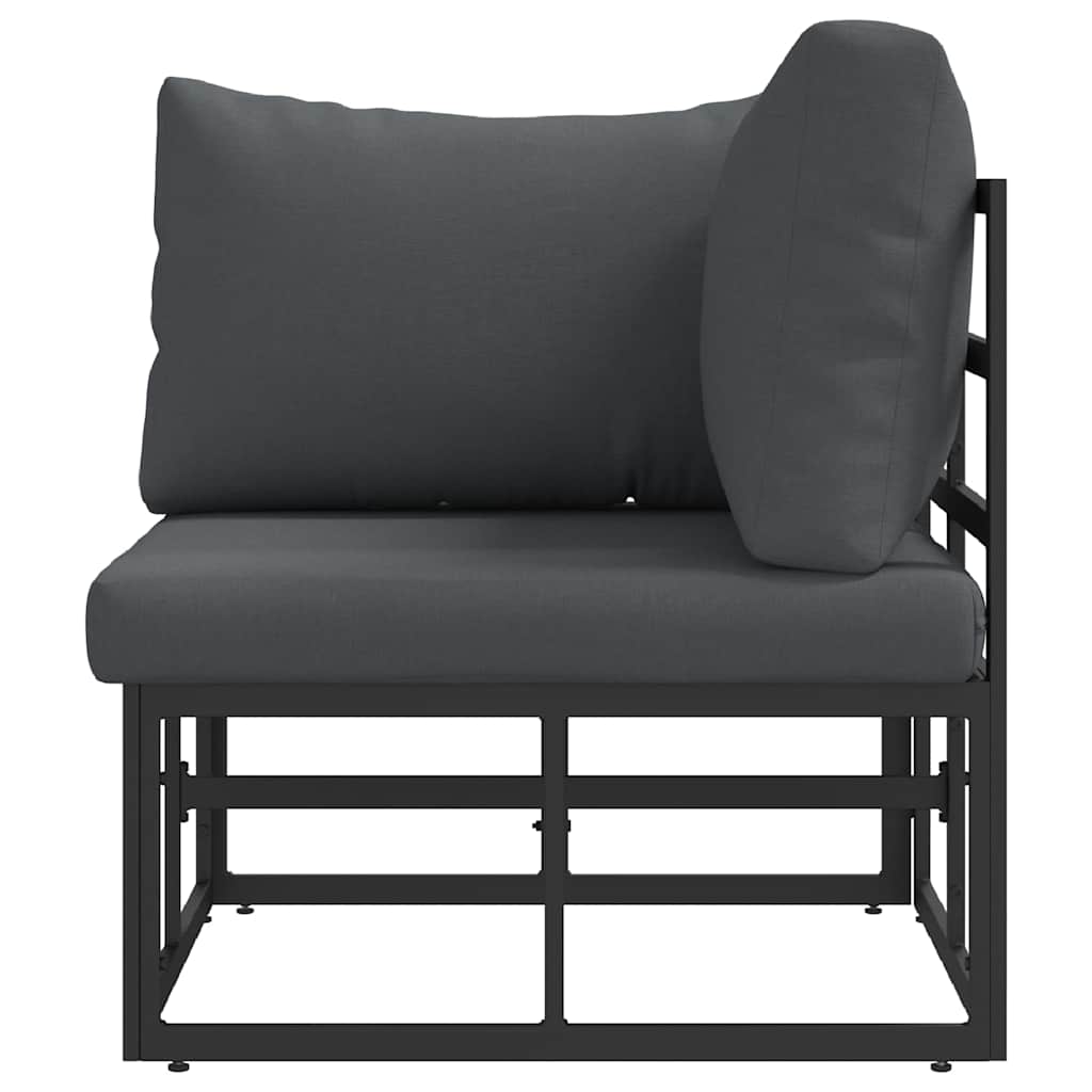 Gartenmöbel Schwarz und Anthrazit 71,5 x 71,5 x 71 cm Metall