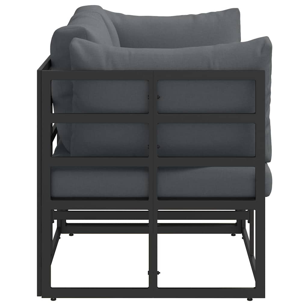 Gartenmöbel 2 Stück Schwarz und Anthrazit 71,5 x 71,5 x 71 cm
