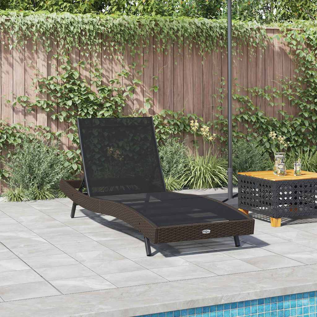Sonnenliege 197 x 70 x 82 cm Poly-Rattan