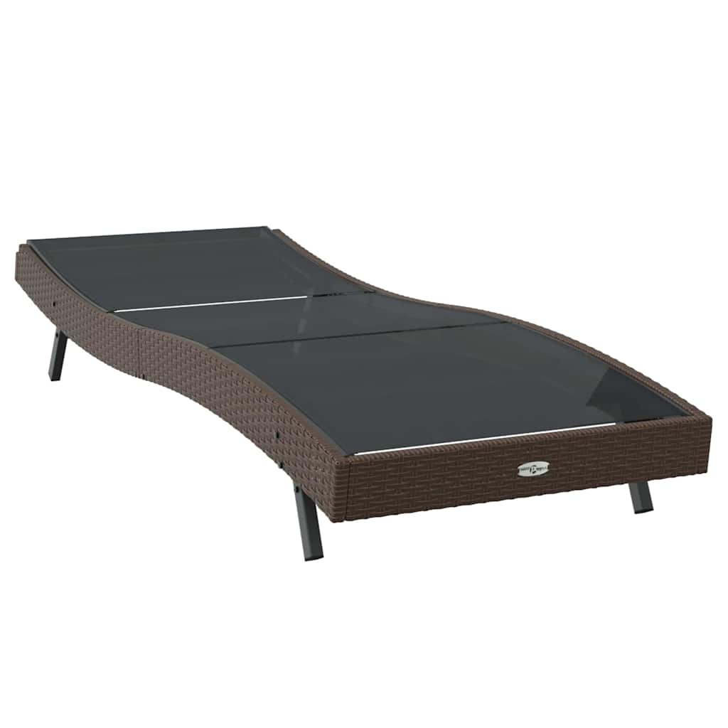 Sonnenliege 197 x 70 x 82 cm Poly-Rattan
